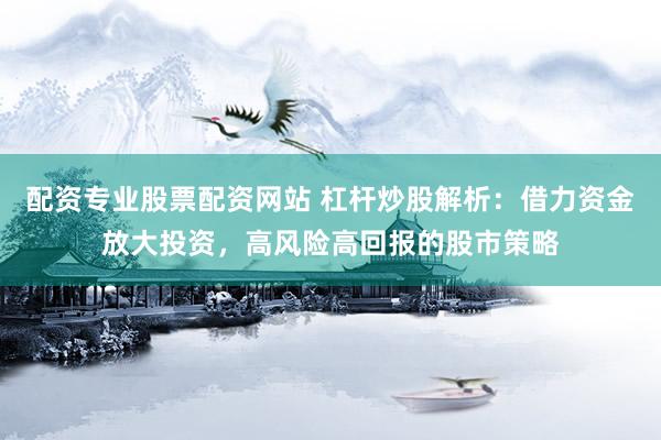 配资专业股票配资网站 杠杆炒股解析：借力资金放大投资，高风险高回报的股市策略