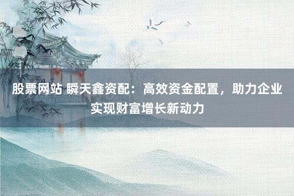 股票网站 瞬天鑫资配：高效资金配置，助力企业实现财富增长新动力