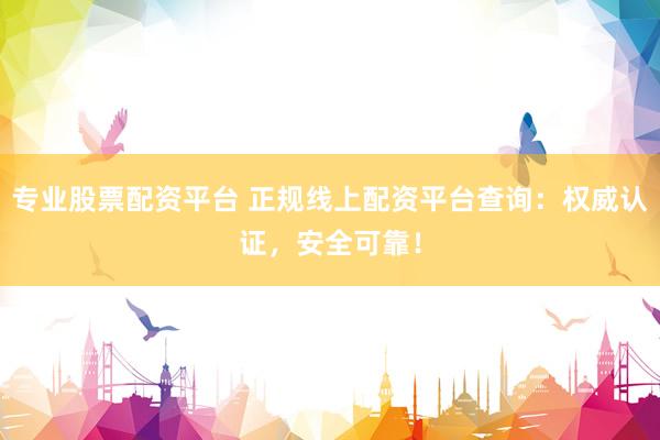 专业股票配资平台 正规线上配资平台查询：权威认证，安全可靠！