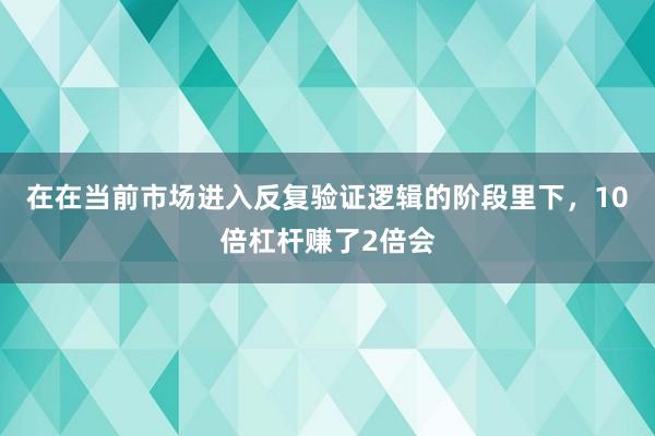 在在当前市场进入反复验证逻辑的阶段里下，10倍杠杆赚了2倍会