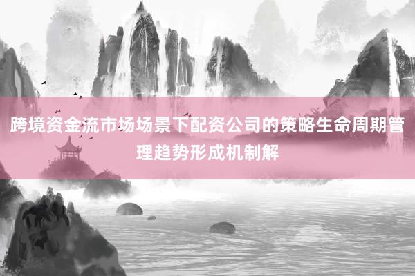跨境资金流市场场景下配资公司的策略生命周期管理趋势形成机制解